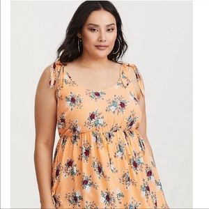 torrid floral baby doll tank top size 2x women